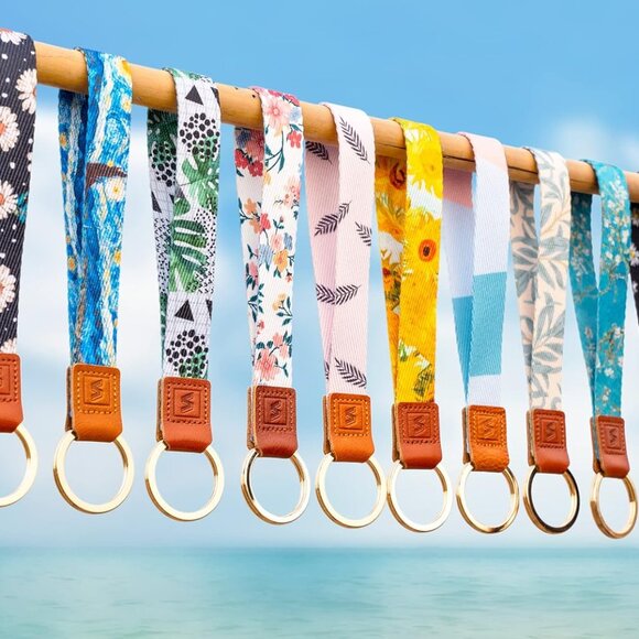 Wristlet Lanyard Strap for Keys, Original Pattern Design Wrist Keychain Holder - Picture 3 of 6